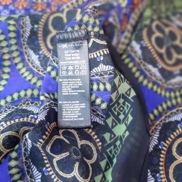 Forever 21 Floral Design Sheer Scarf Top l Size: S/P - Picture 6 of 8